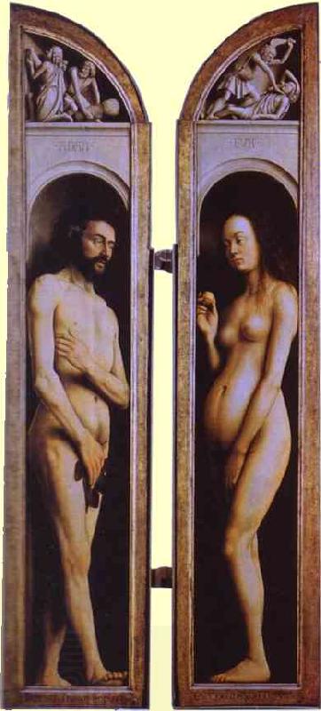 Jan Van Eyck Adam and Eve